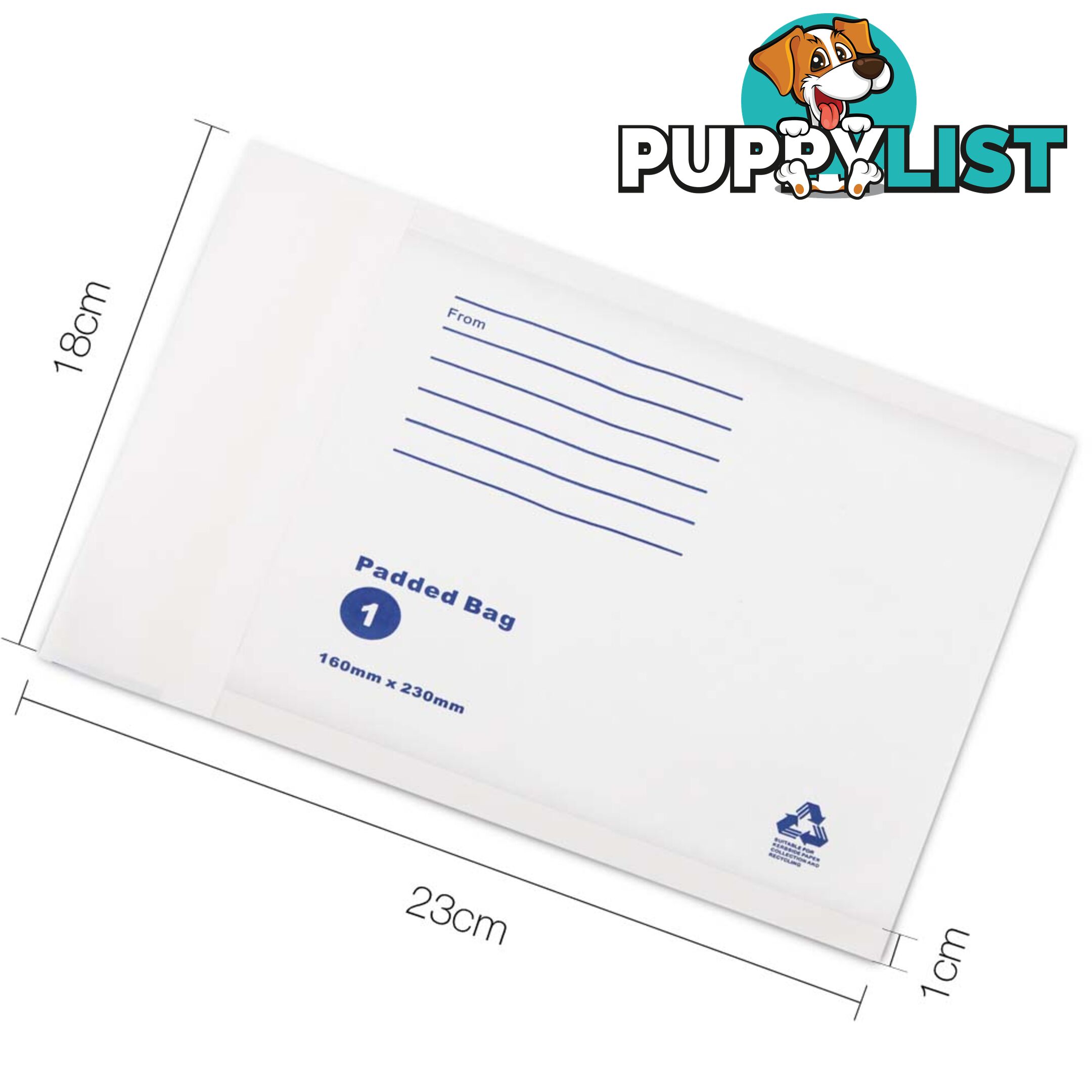 Bubble Padded Mail Envelopes 500pcs 160mm x 230mm