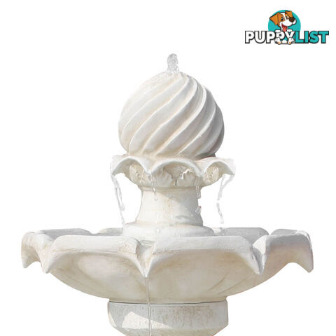 Solar Power Three-Tier Water Fountain Ivory