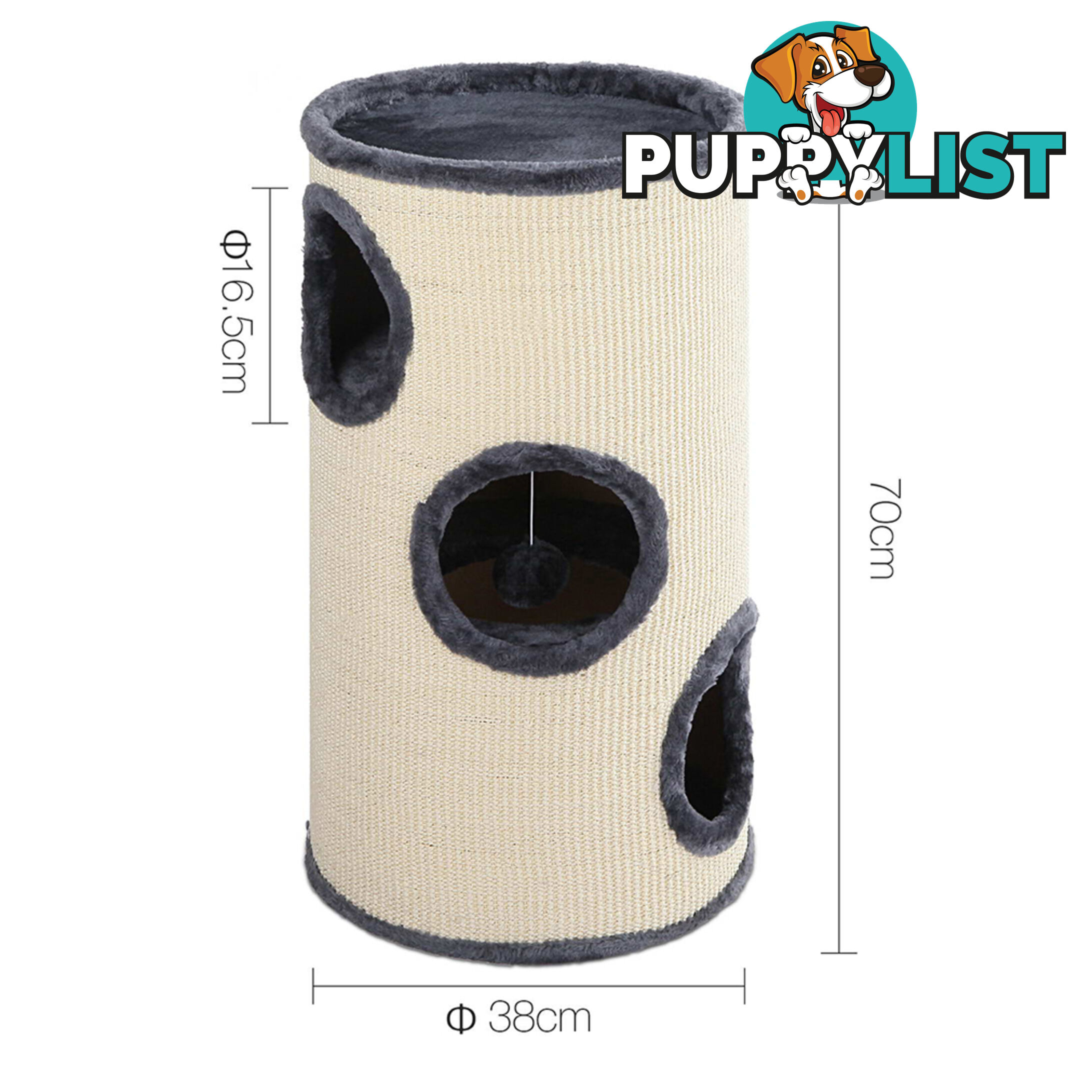 Soft Plush Cat Scratcher Condo - 3 Level _ÑÐ 70CM