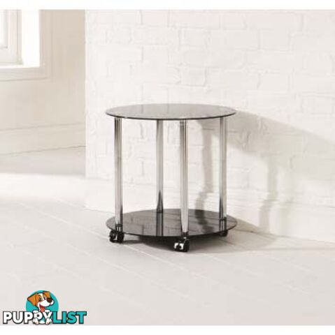 Amore Circular Side Table Black