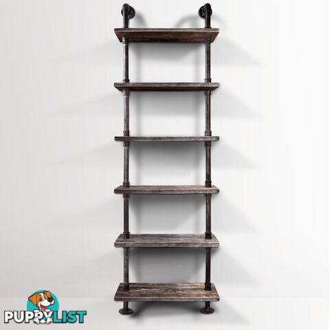 DIY Industrial 6 Level Pipe Shelf