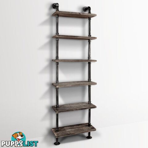 DIY Industrial 6 Level Pipe Shelf