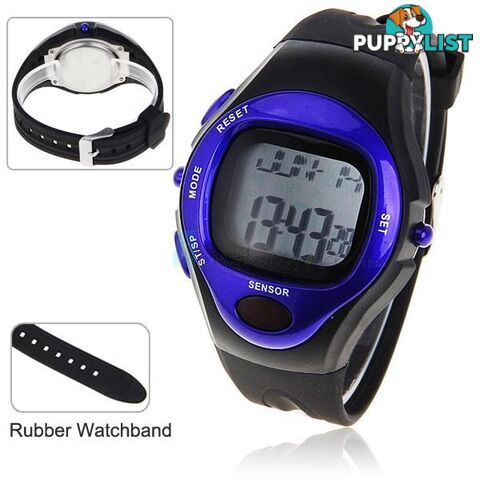 Exercise Pulse Heart Rate Monitor Calorie Counter Sports Watch Silver