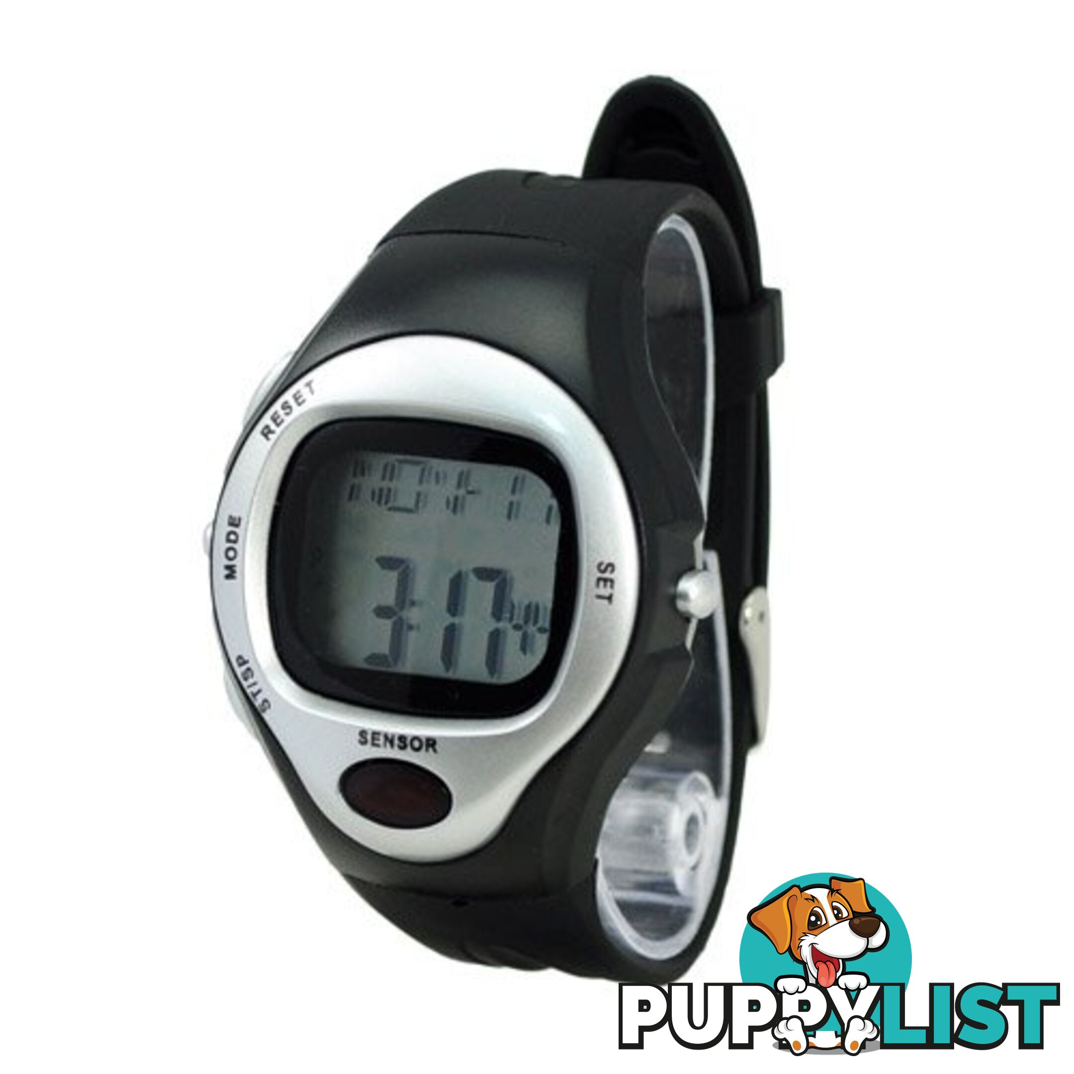 Exercise Pulse Heart Rate Monitor Calorie Counter Sports Watch Silver