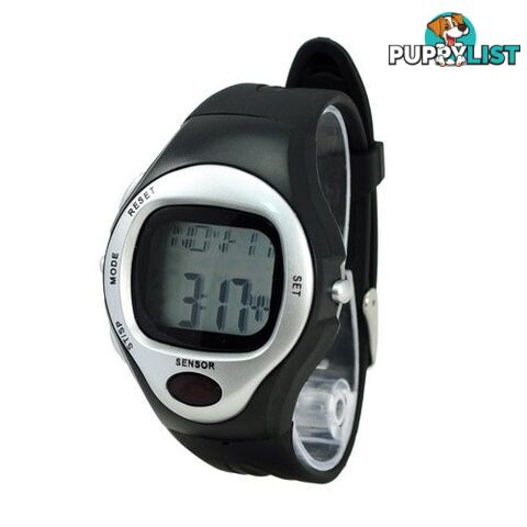 Exercise Pulse Heart Rate Monitor Calorie Counter Sports Watch Silver