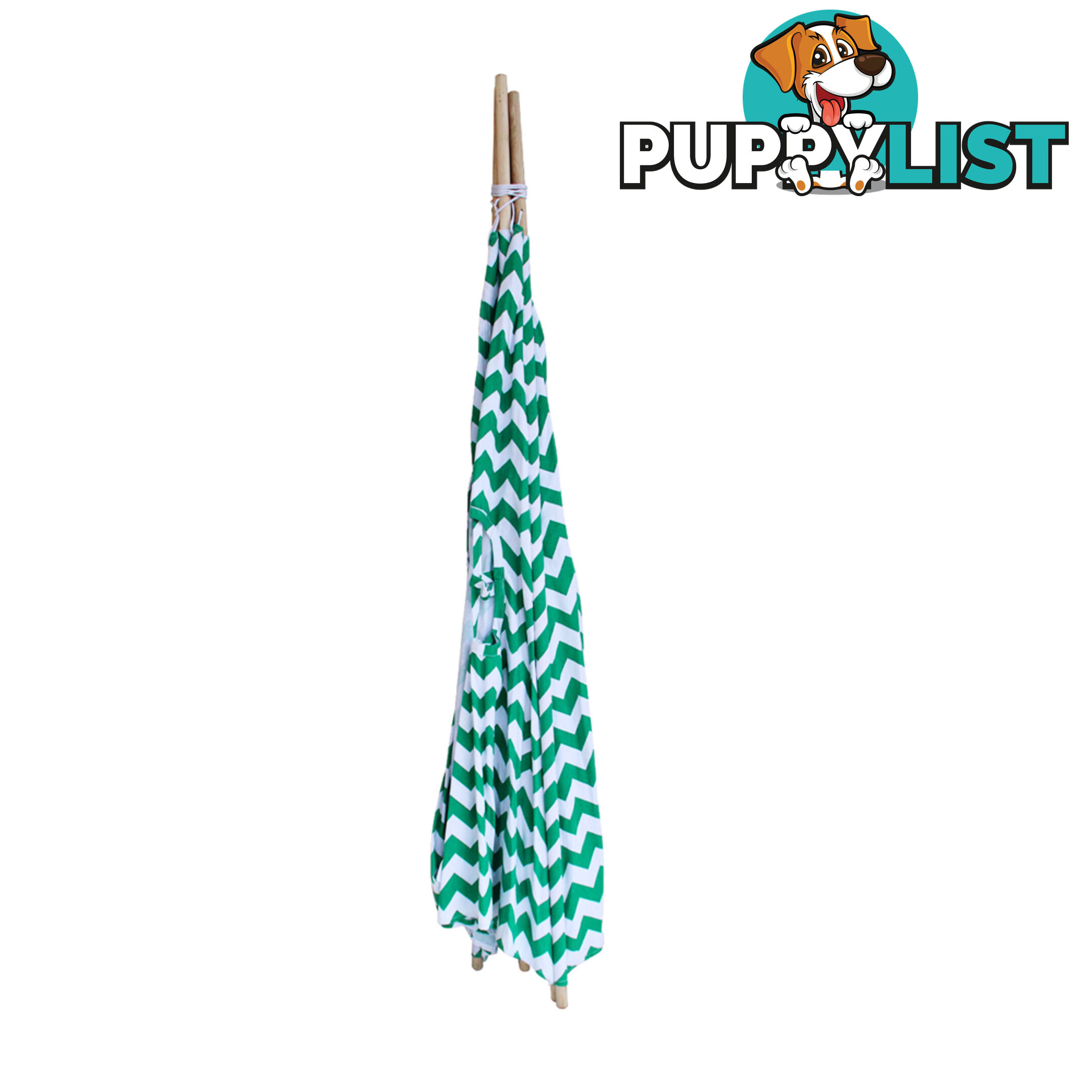 4 Poles Teepee Tent w/ Storage Bag Green