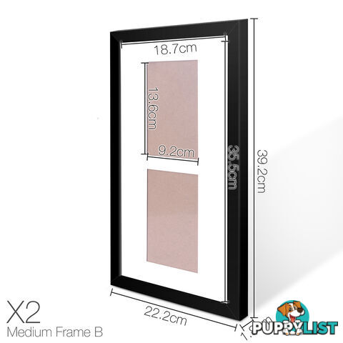 20 pcs Photo Frames Set Wall Black