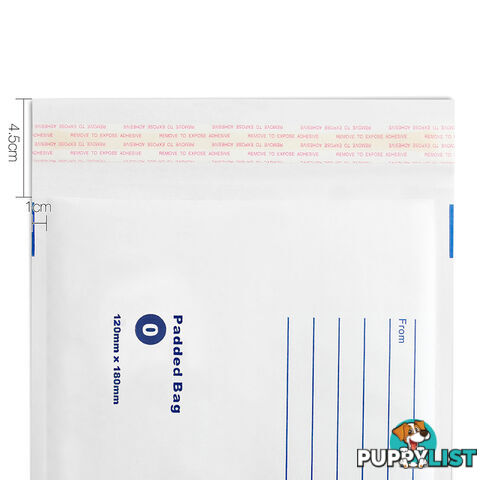 Set of 200 Bubble Padded Mailer Bag - 120mm x 180mm