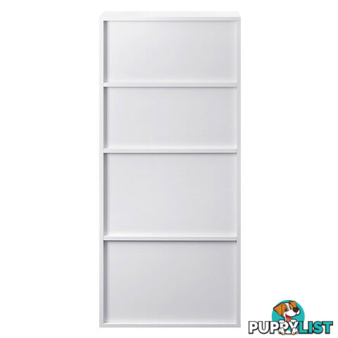 6 Storage Shelf Office Computer Desk White