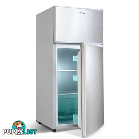 Upright 2-in-1 100L Caravan Bar Fridge Freezer Stainless Steel