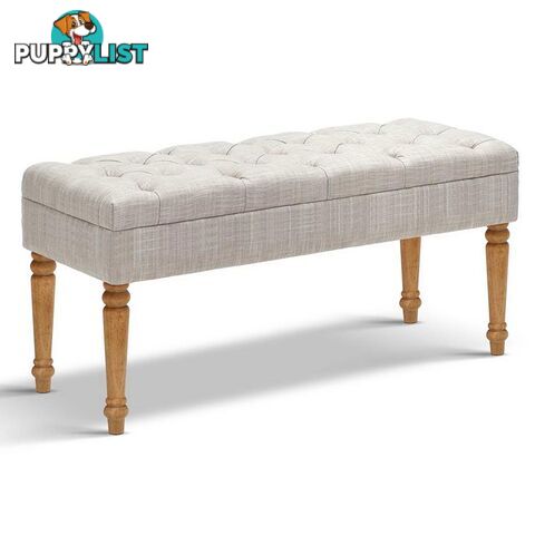 Seat Footstool Bench Stool - Beige