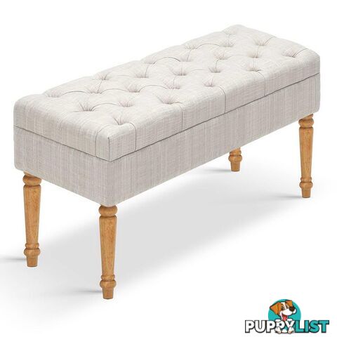 Seat Footstool Bench Stool - Beige