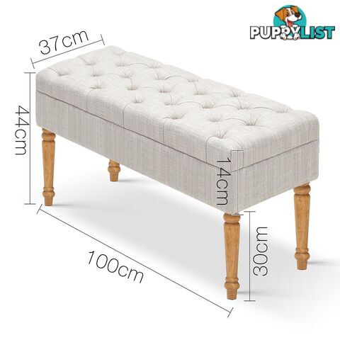 Seat Footstool Bench Stool - Beige