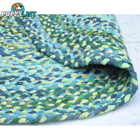 Cotton Green Rug Green 120x120cm