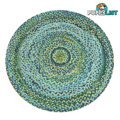 Cotton Green Rug Green 120x120cm