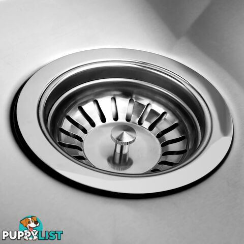 Stainless Steel Kitchen/Laundry Sink w/ Strainer Waste 865x440mm