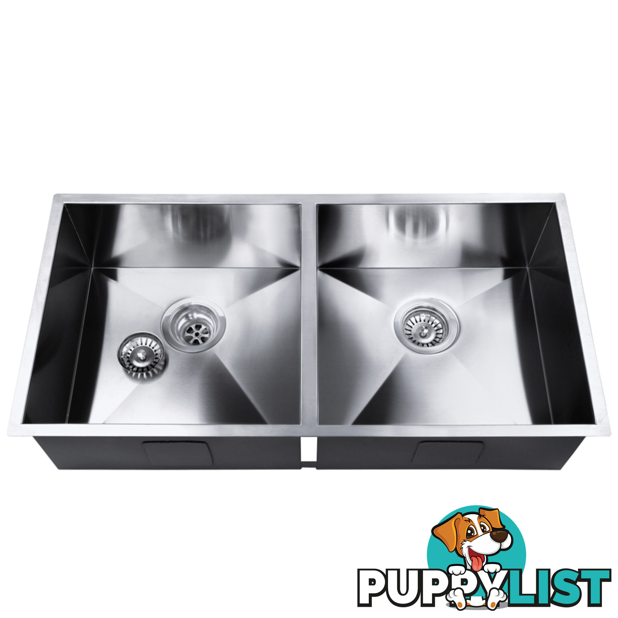 Stainless Steel Kitchen/Laundry Sink w/ Strainer Waste 865x440mm