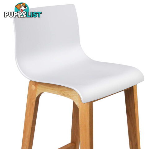 Set of 2 High Seat Back Barstools White