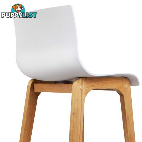 Set of 2 High Seat Back Barstools White