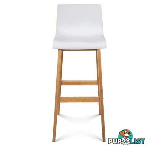 Set of 2 High Seat Back Barstools White