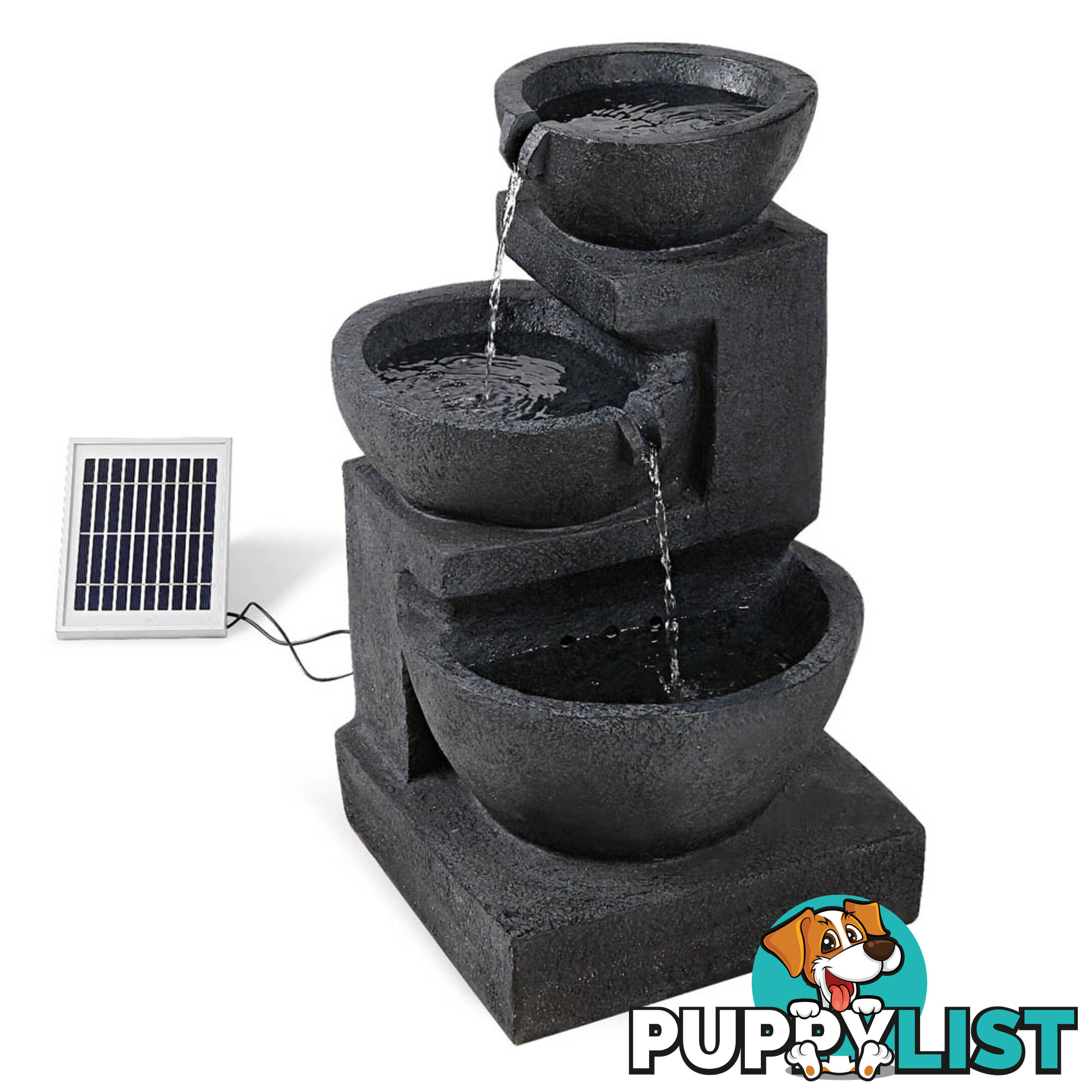 Solar Fountain with LED Lights