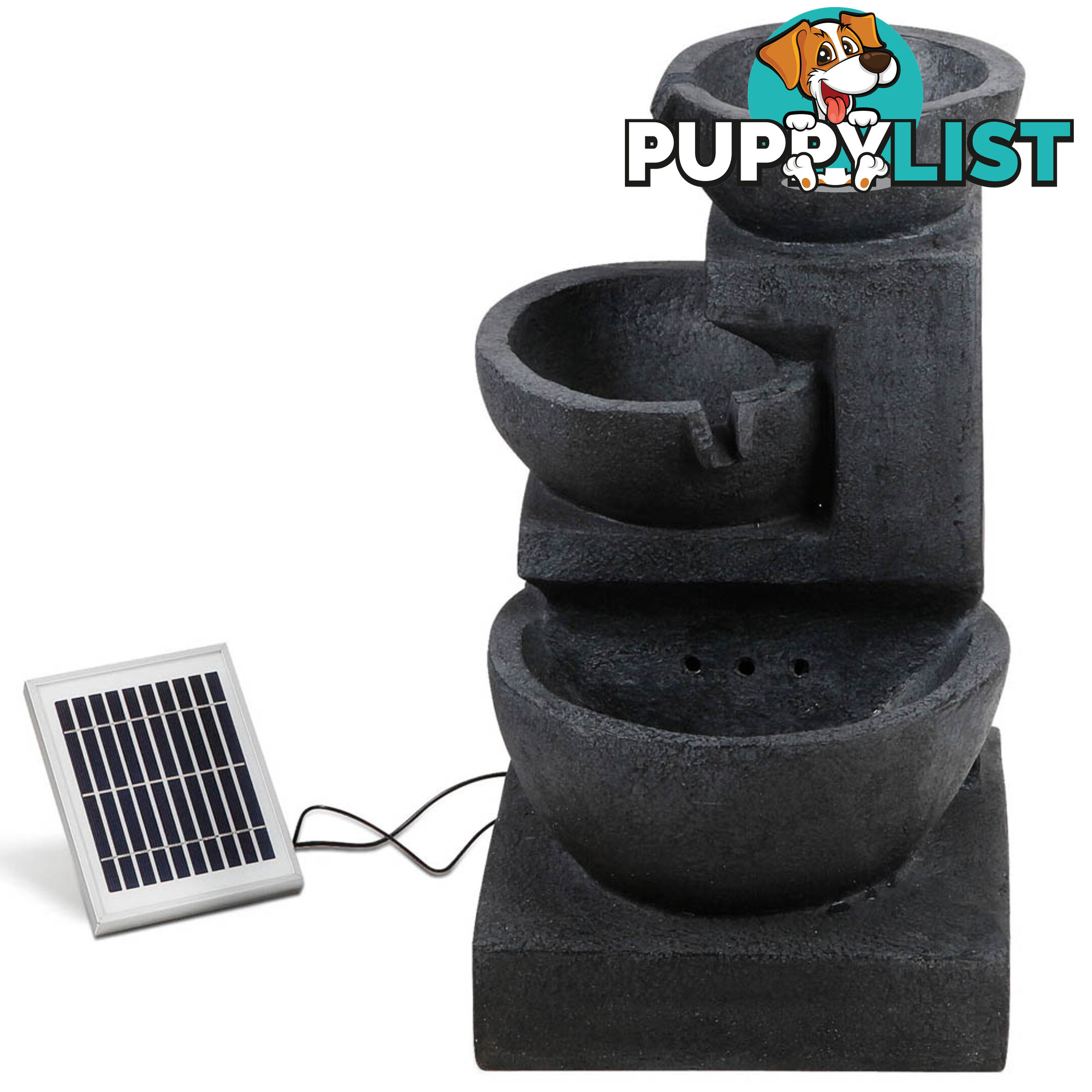 Solar Fountain with LED Lights