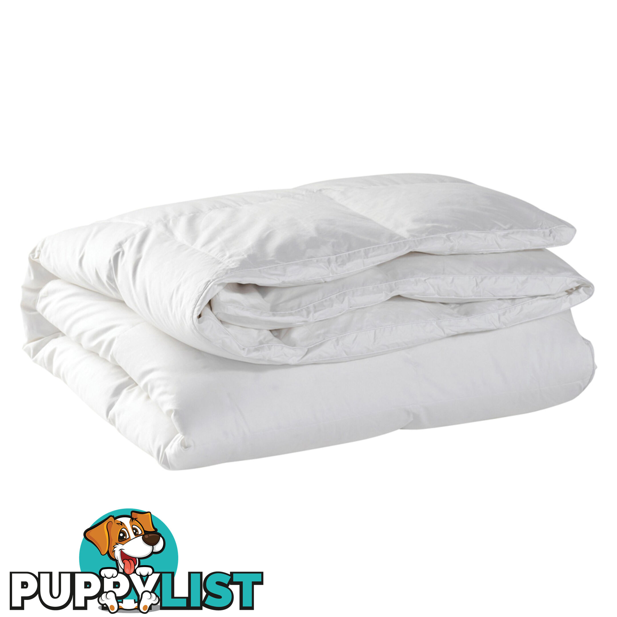 Duck Feather Down Quilt King White