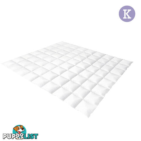 Duck Feather Down Quilt King White