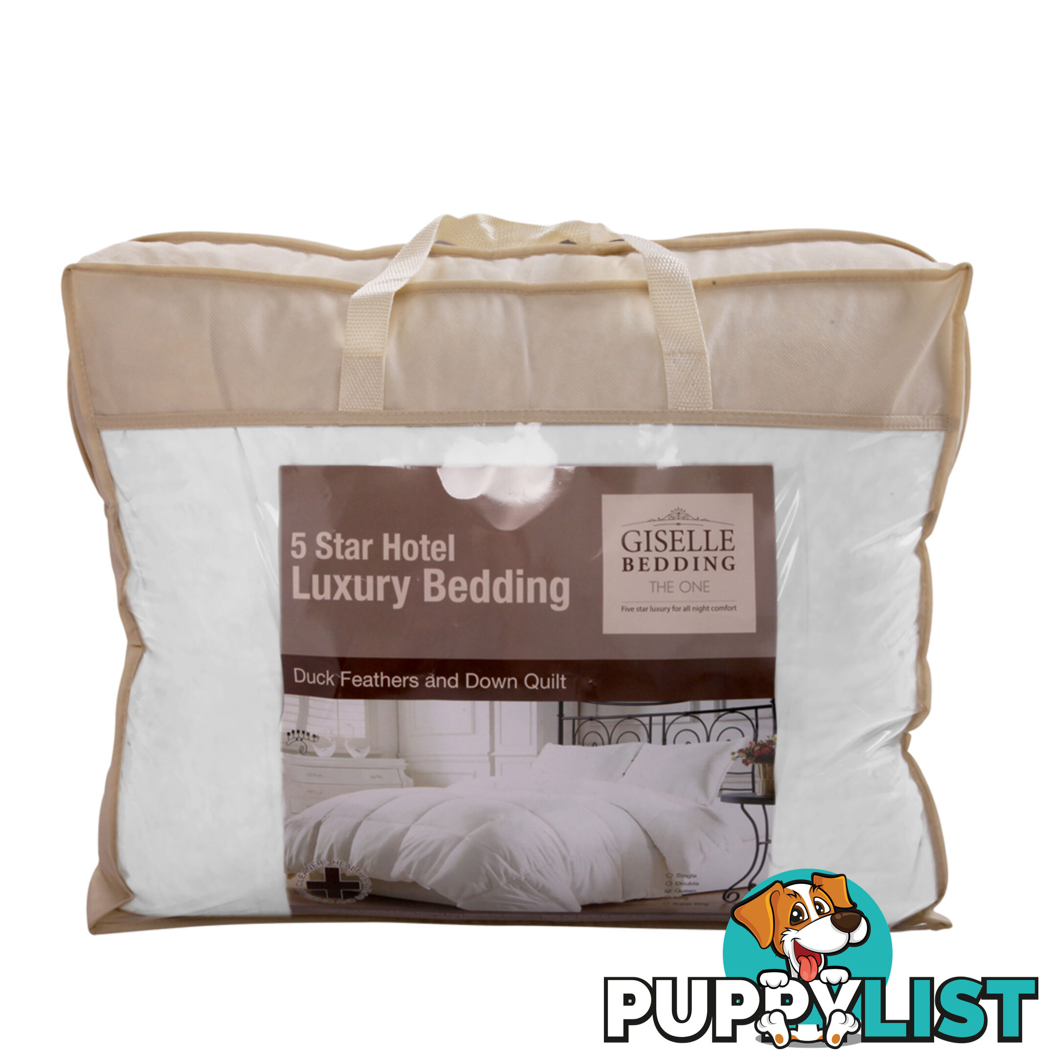 Duck Feather Down Quilt King White