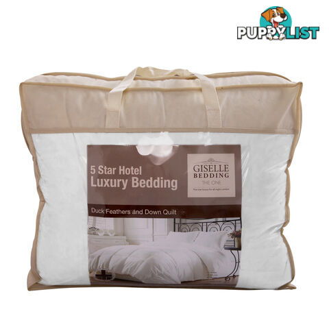 Duck Feather Down Quilt King White