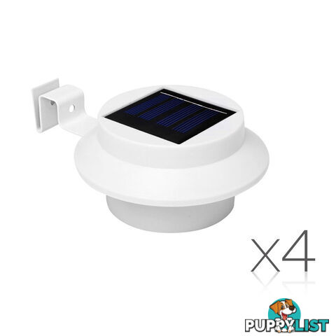 4 x Solar Gutter Lights - White