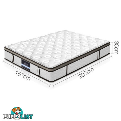 Latex Euro Top Pocket Spring Mattress Back Support Queen