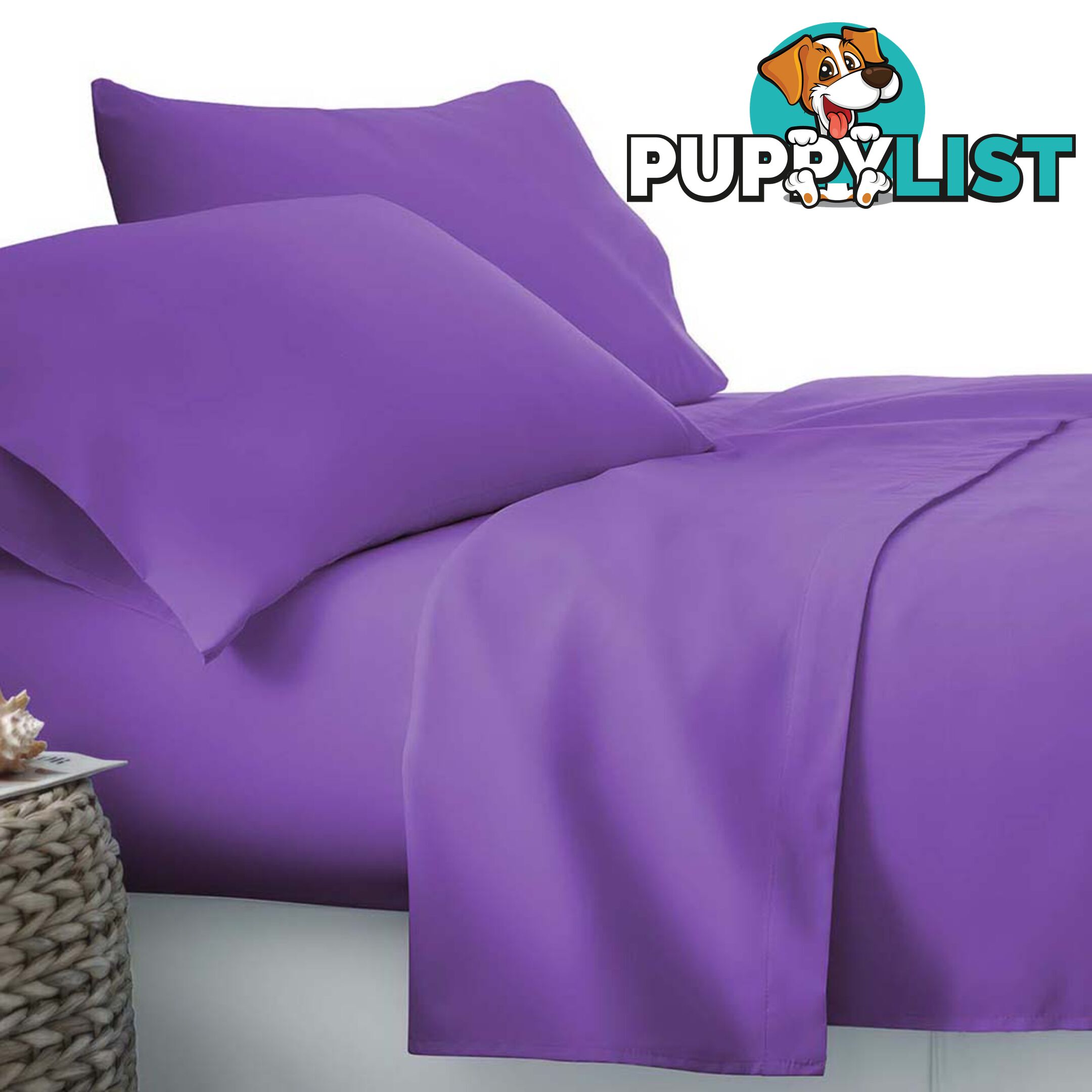 4 Piece Microfibre Sheet Set King _ÑÐ Purple