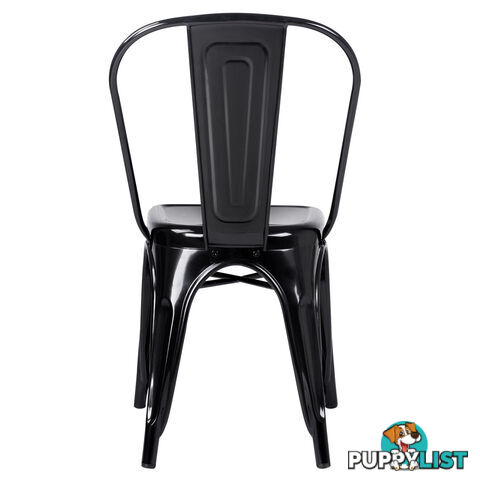 Set of 4 Replica Tolix Dining Metal Chair Gloss Black