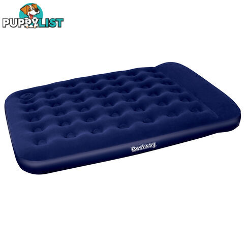 Bestway Queen Inflatable Air Mattress Bed w/ Built-in Foot Pump Blue