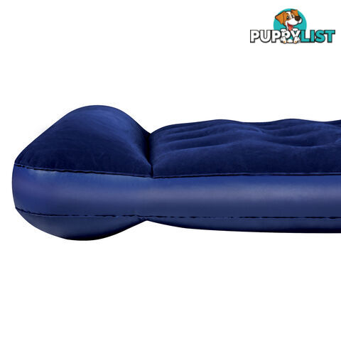 Bestway Queen Inflatable Air Mattress Bed w/ Built-in Foot Pump Blue