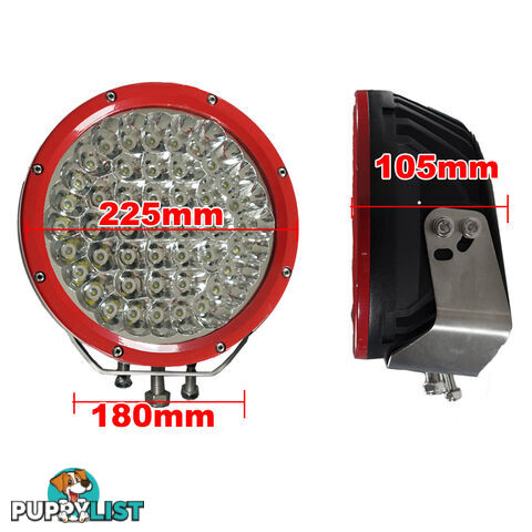 2X 9inch 315w CREE LED Driving Light Spot Beam Offroad Work Bar Lamp 12V 4WD 4X4 RED