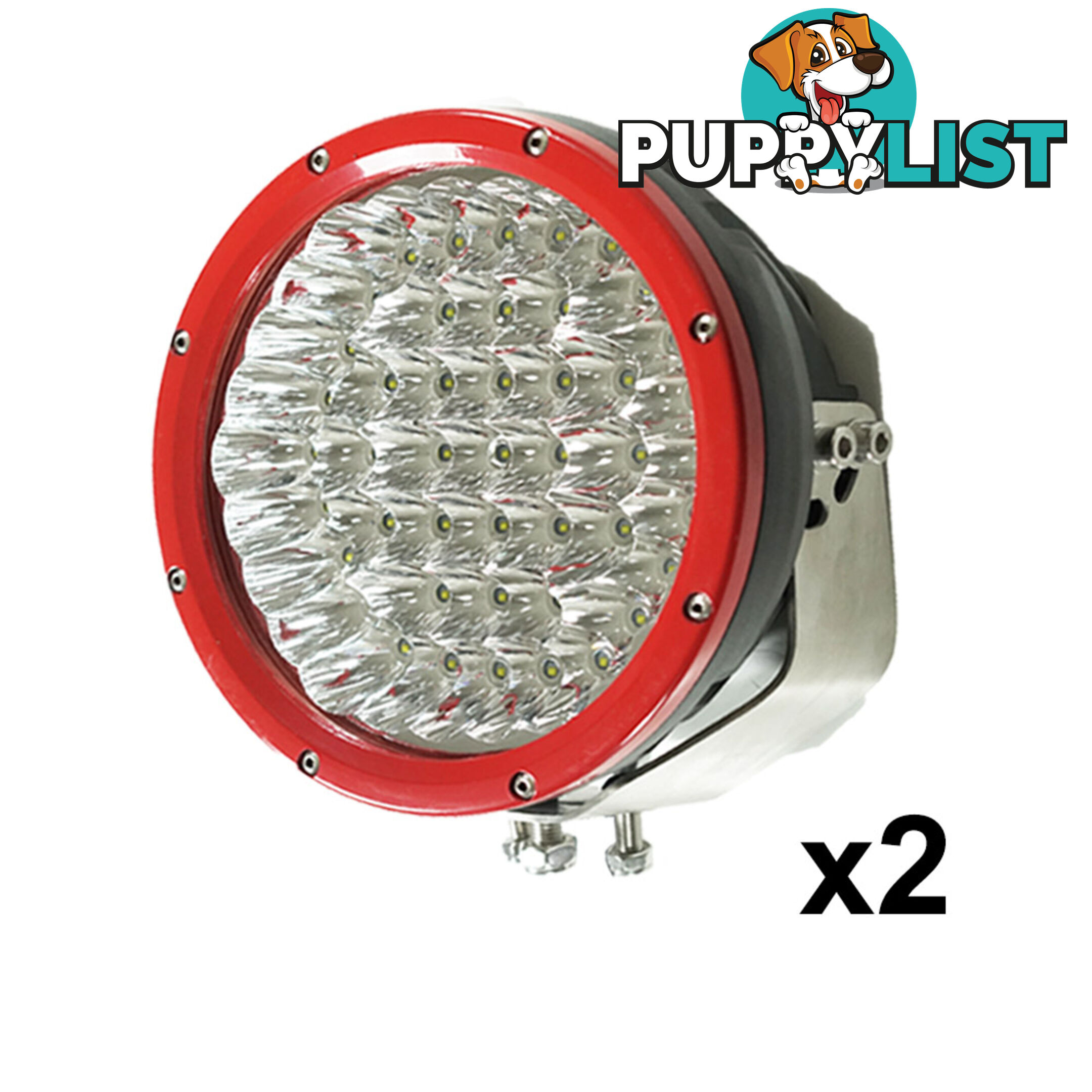 2X 9inch 315w CREE LED Driving Light Spot Beam Offroad Work Bar Lamp 12V 4WD 4X4 RED