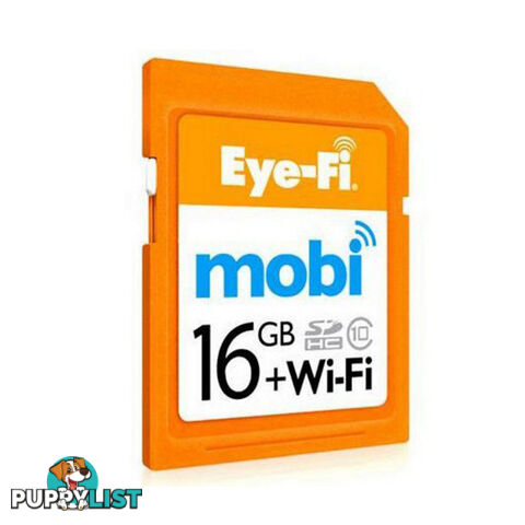 Eye-Fi Mobi 16GB WIFI SDHC Memory Card - Wireless Photo & Video Uploads