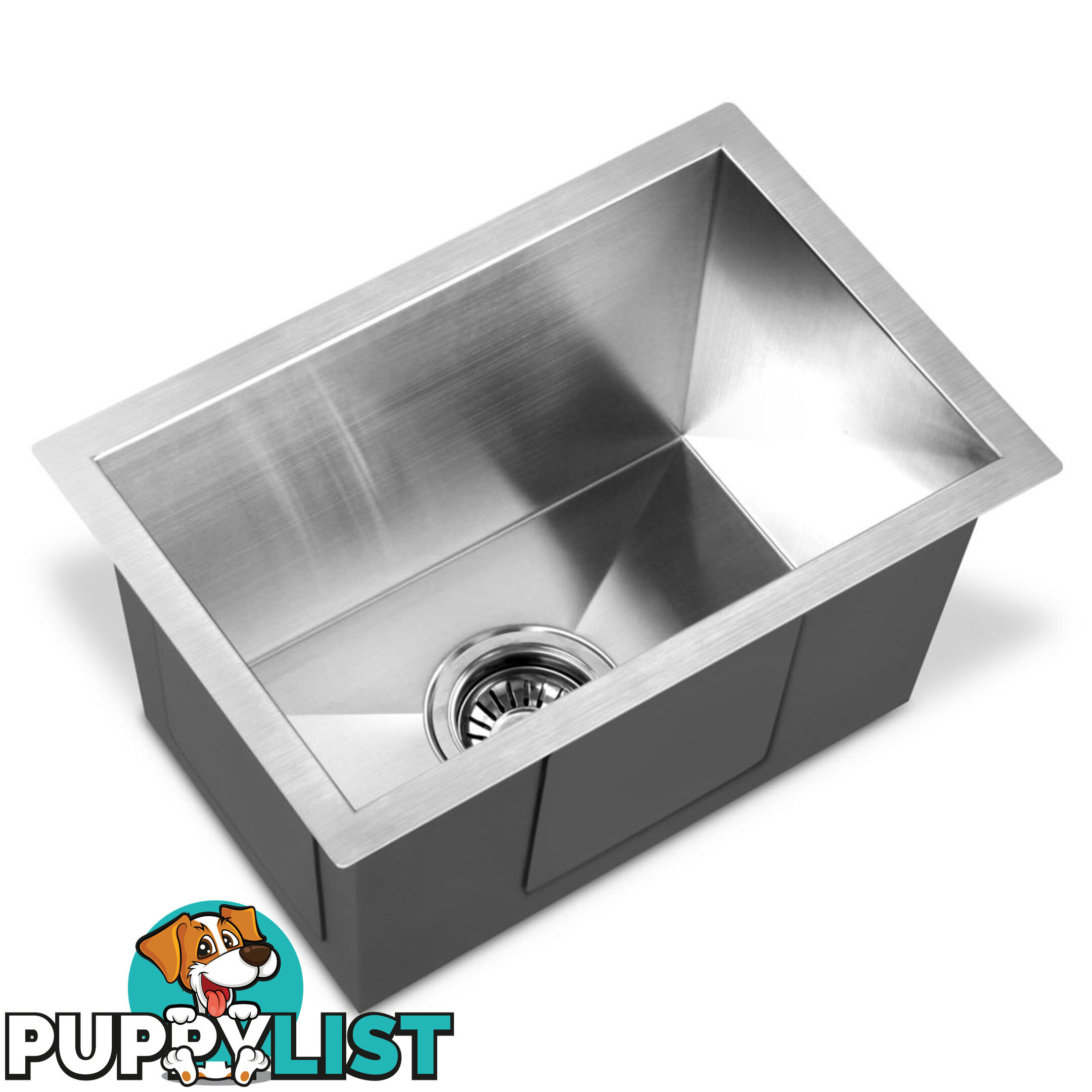 Stainless Steel Kitchen Laundry Sink with Strainer Waste 450 x 300mm