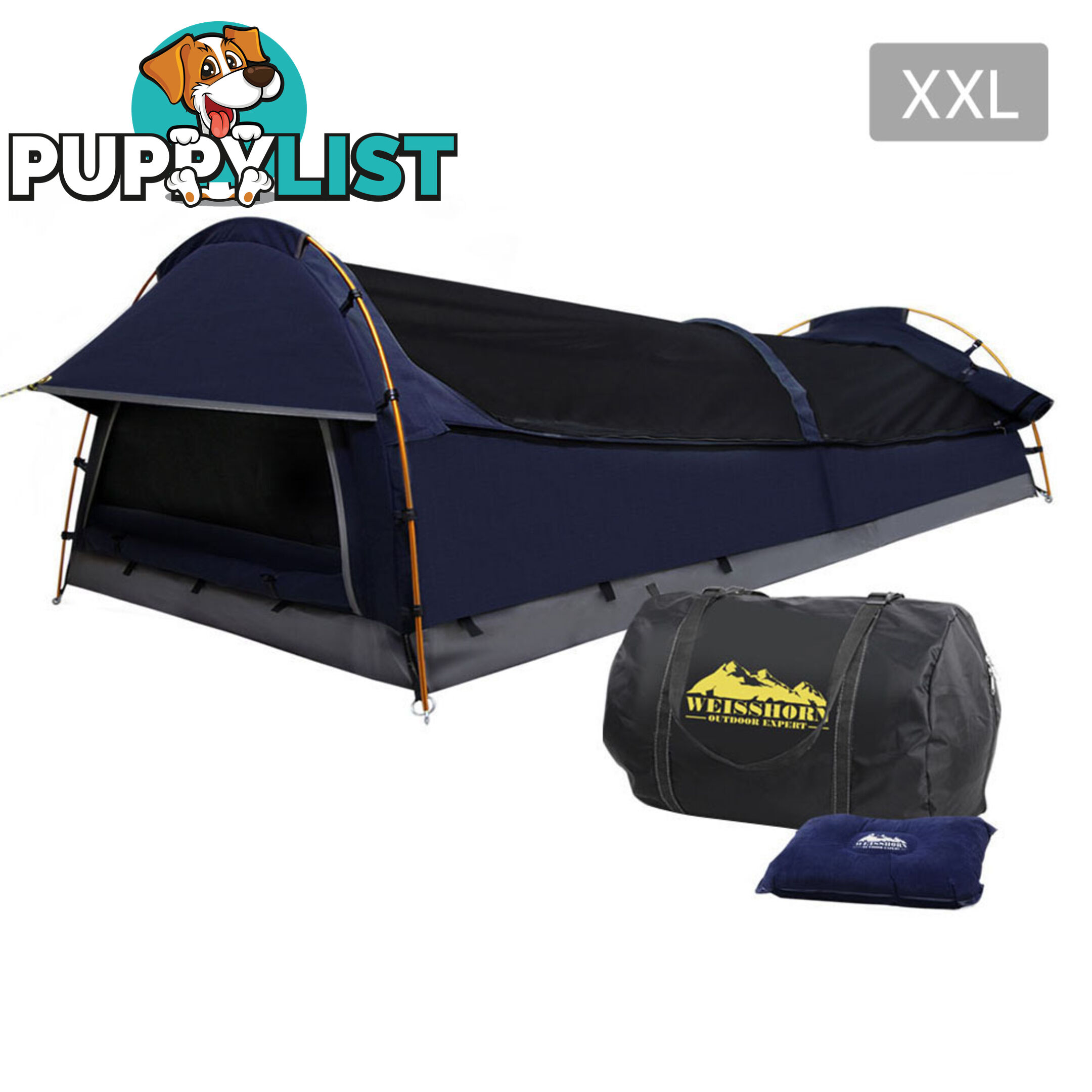 XXL Deluxe King Single Swag Camping Swag Navy