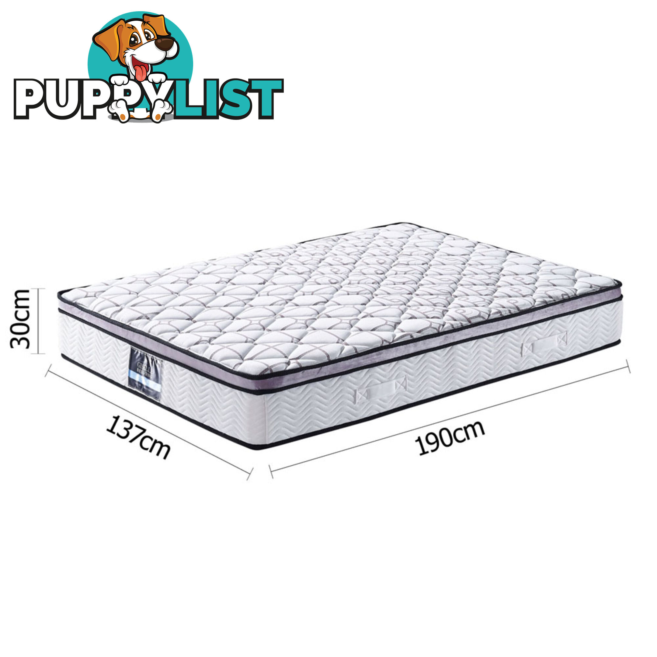 Cool Gel Memory Foam Euro Top Pocket Spring Mattress Double