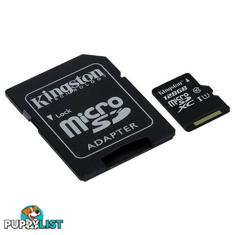 KINGSTON SDC10G2/128GBFR 128GB microSDXC Class 10 UHS-I upto 45MB/s with SD adaptor