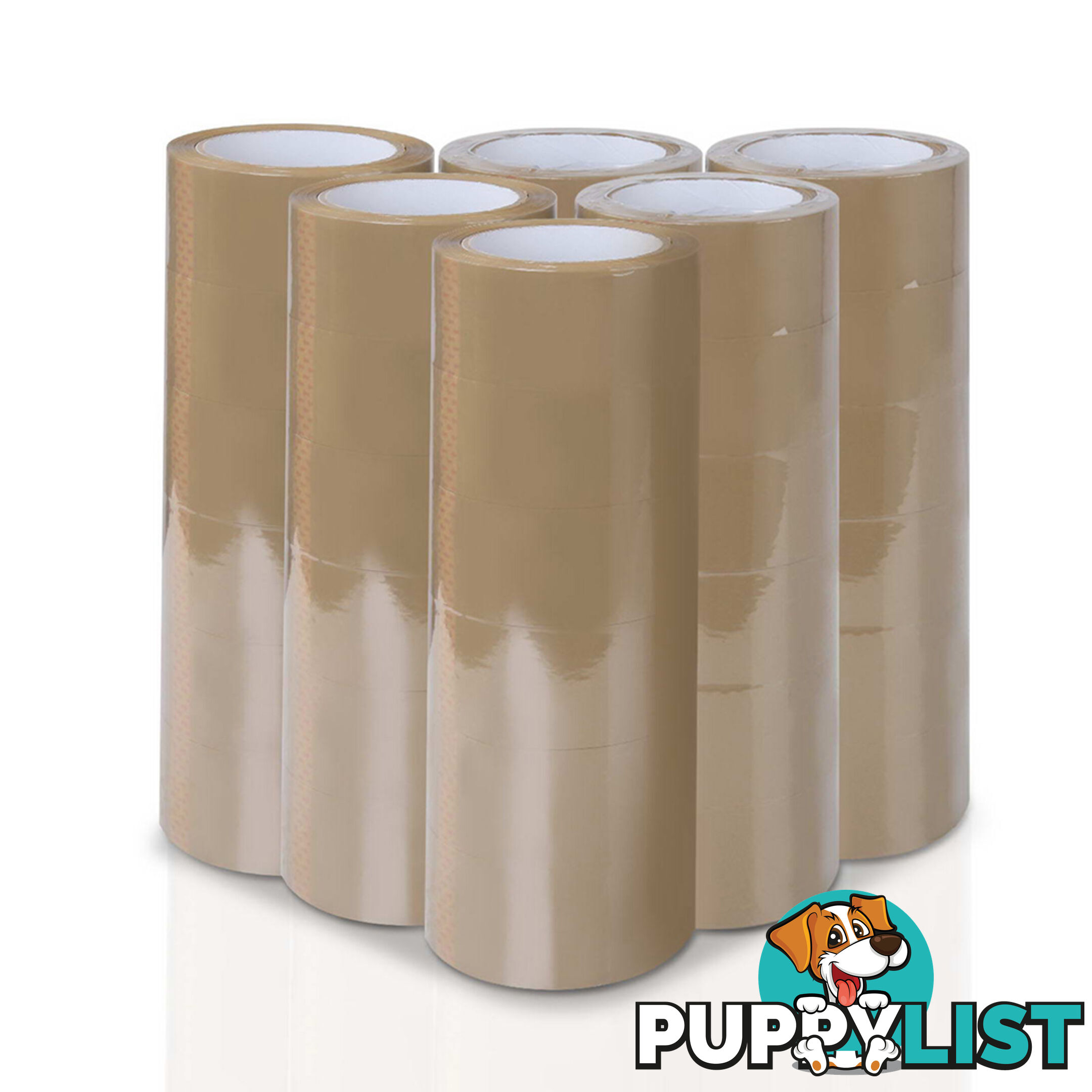 36 Rolls Packing Tape - 48mm x 75m - Brown