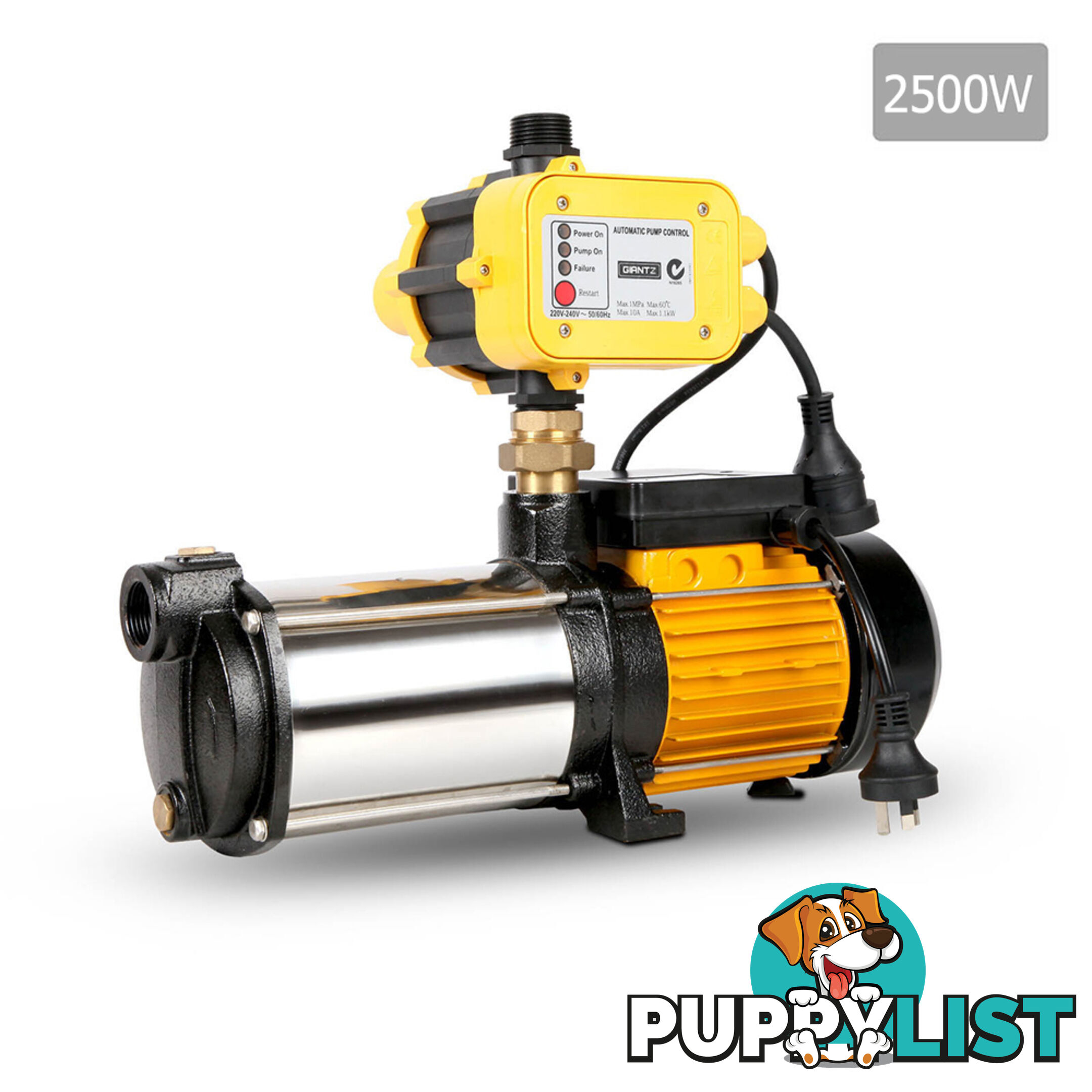 Weatherproof  2500W  9000L/H Flow Rate Pressure Pump