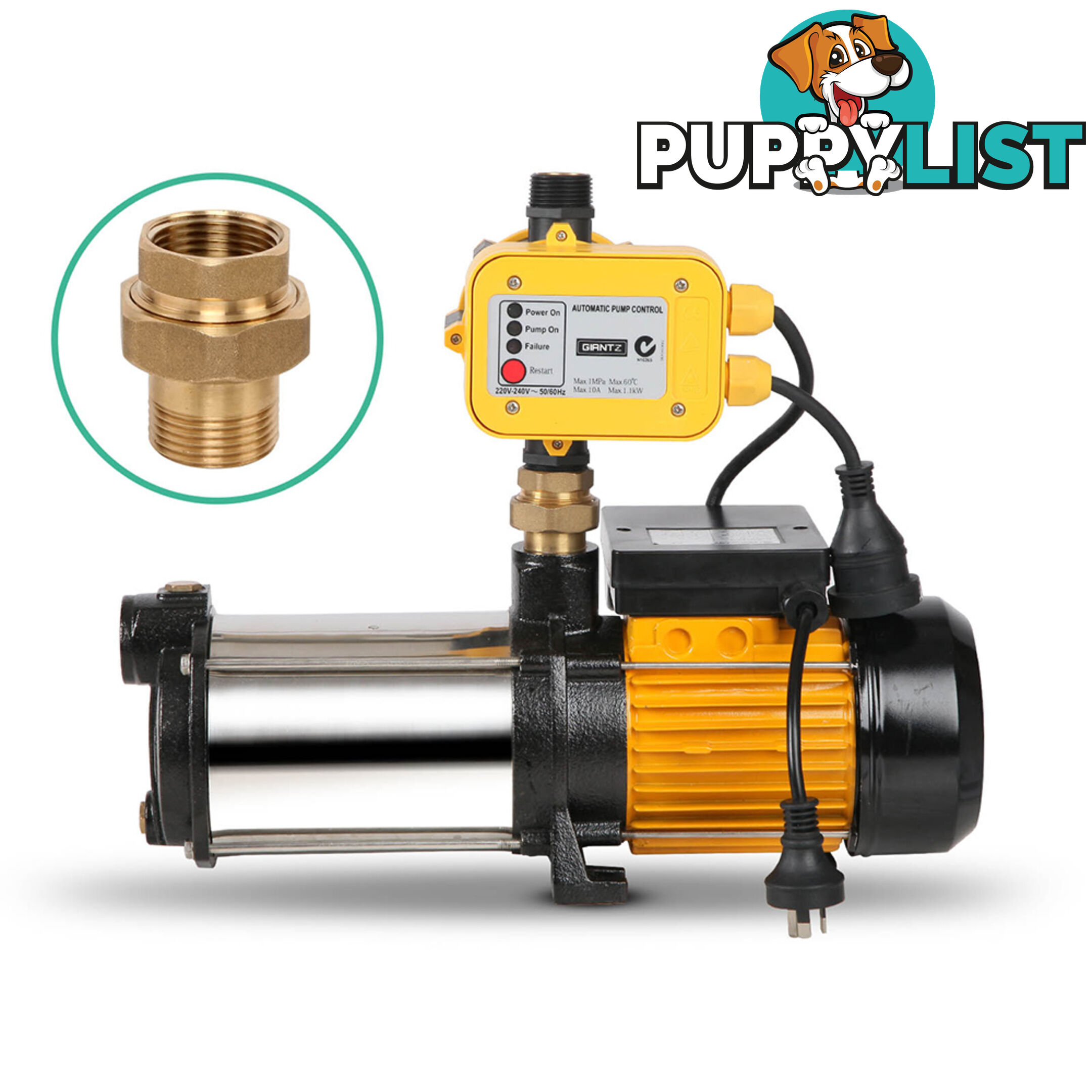 Weatherproof  2500W  9000L/H Flow Rate Pressure Pump