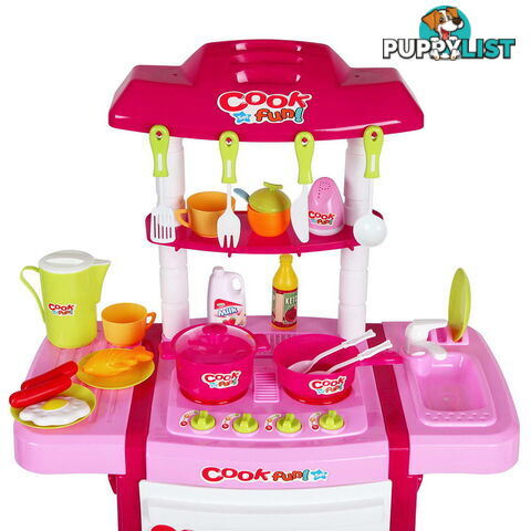 Kids Play Set Little Chef Kitchen 25 Piece - Pink