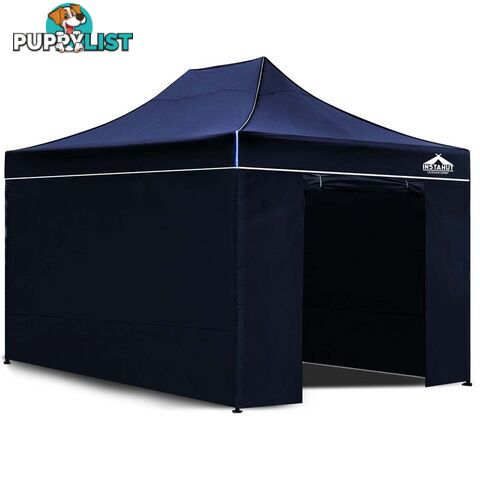 3x4.5 Pop Up Gazebo Hut with Sandbags Navy