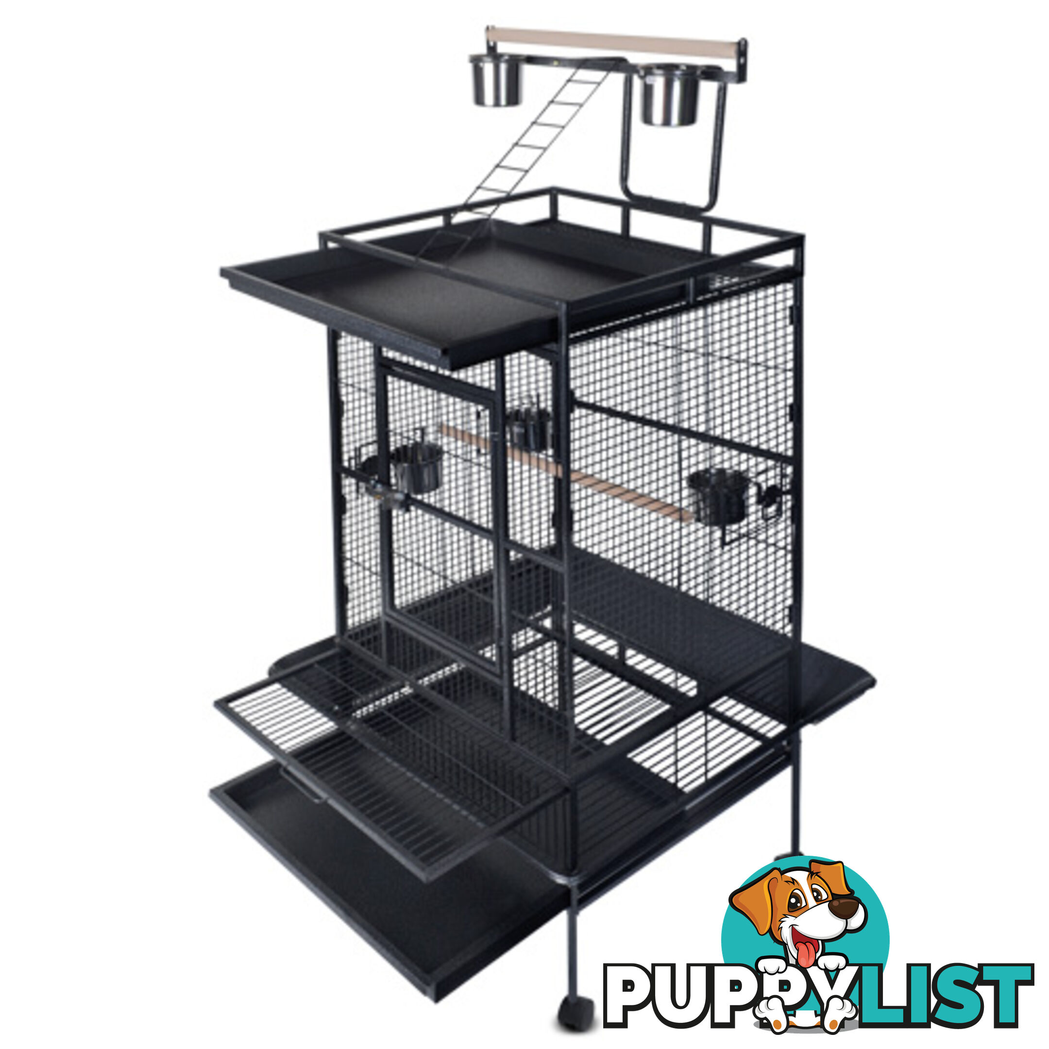 Parrot Pet Aviary Bird Cage 170cm Black