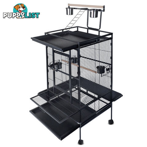 Parrot Pet Aviary Bird Cage 170cm Black